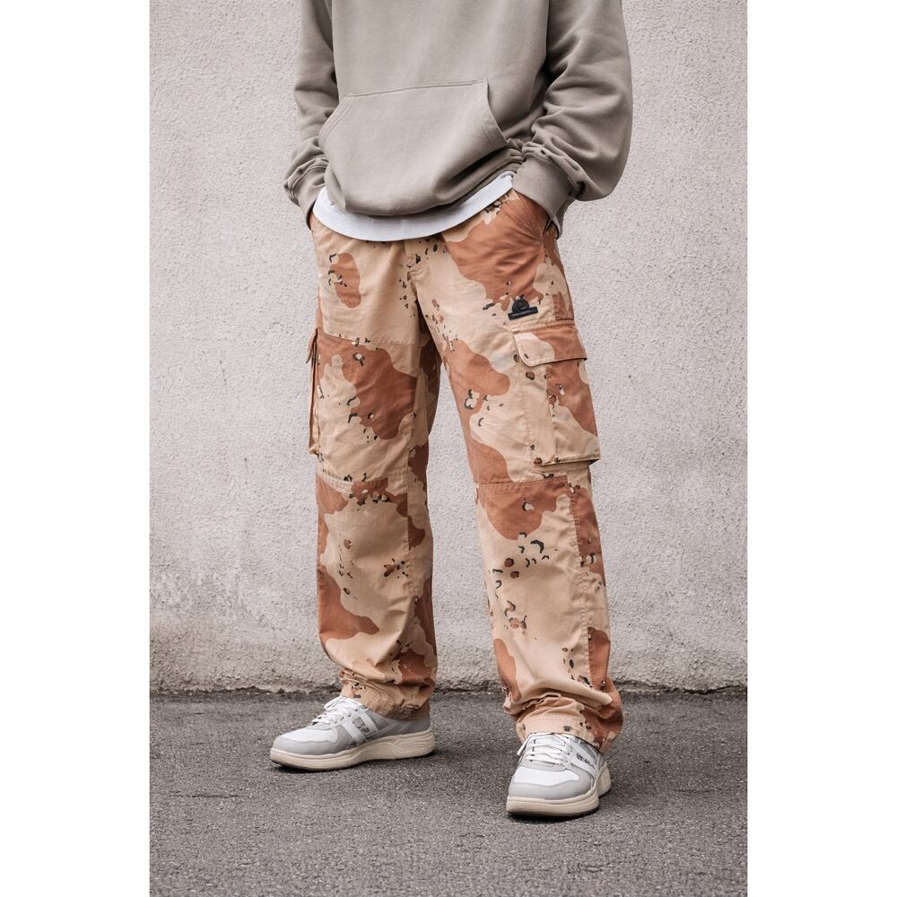 ROKIT Desert Camo Cargo Pants Men’s Streetwear Utility Tactical Baggy Fit